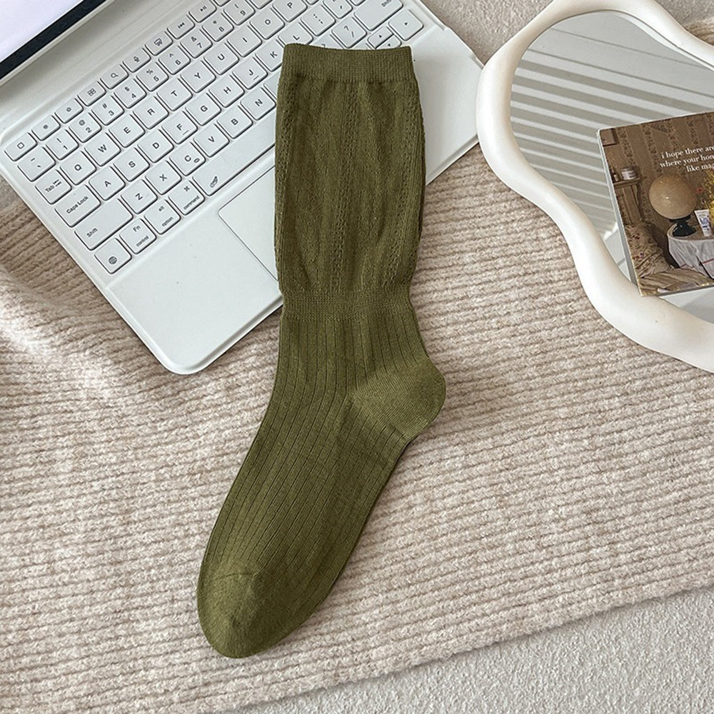 Solid Color Elastic Socks - DippedShop Wholesale - #9651