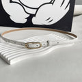 Minimalist Solid Color Skinny PU Leather Belt 6W6JBT189