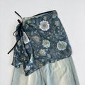 Boho Style Paisley Print Layering Skirt Hip Scarf 6W1SL47