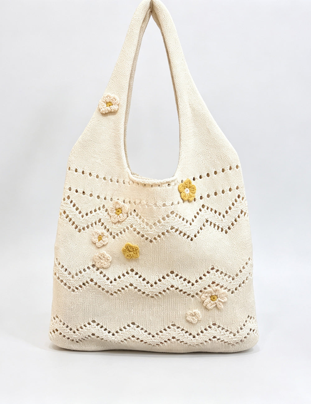 Floral Crochet Shoulder Bag - DippedShop Wholesale - #1715