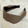 French Style Rhinestone Wide Fabric Headband 6W6HBD309