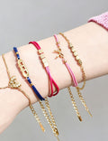 Sweet Gold Plated Bowknot Double Layer Bracelets 6W6JBR480