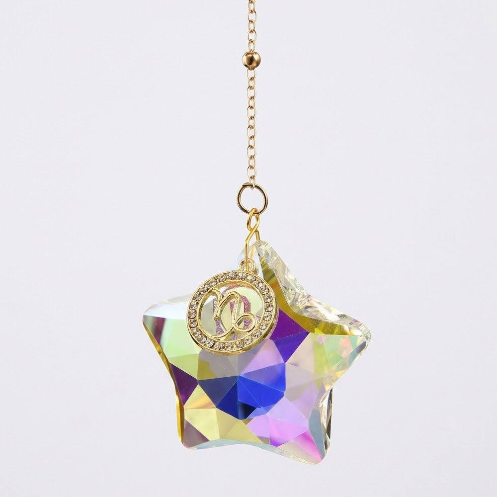 12 Zodiac Signs Crystal Star Hanging Sun Catcher 6H7HLS198