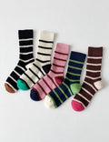 Striped Rib Knit Socks - DippedShop Wholesale - #0467