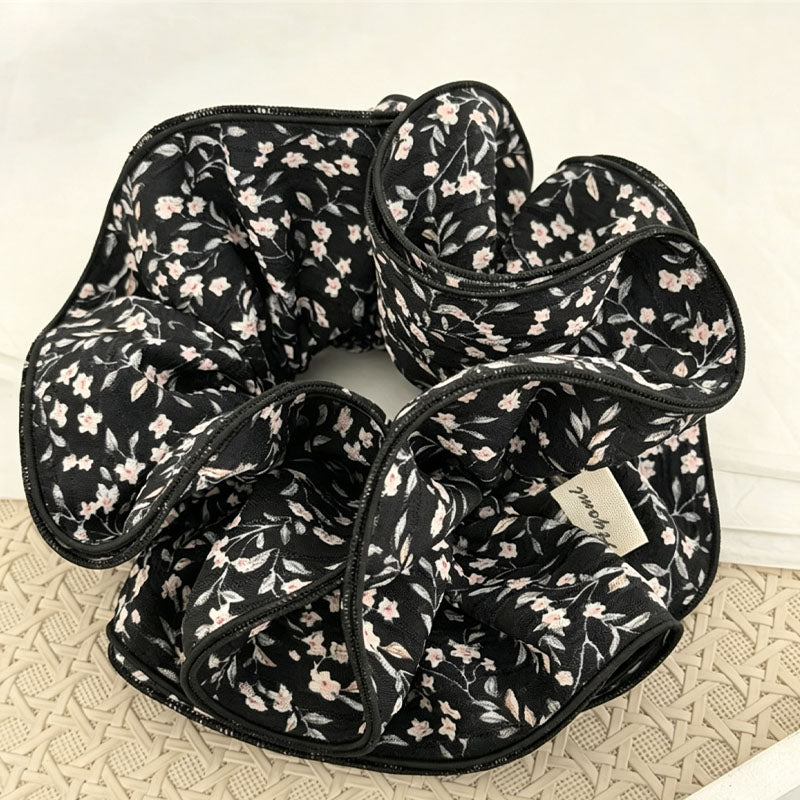 Sweet Floral Print Ruffled Hair Scrunchies 6W6HSR358