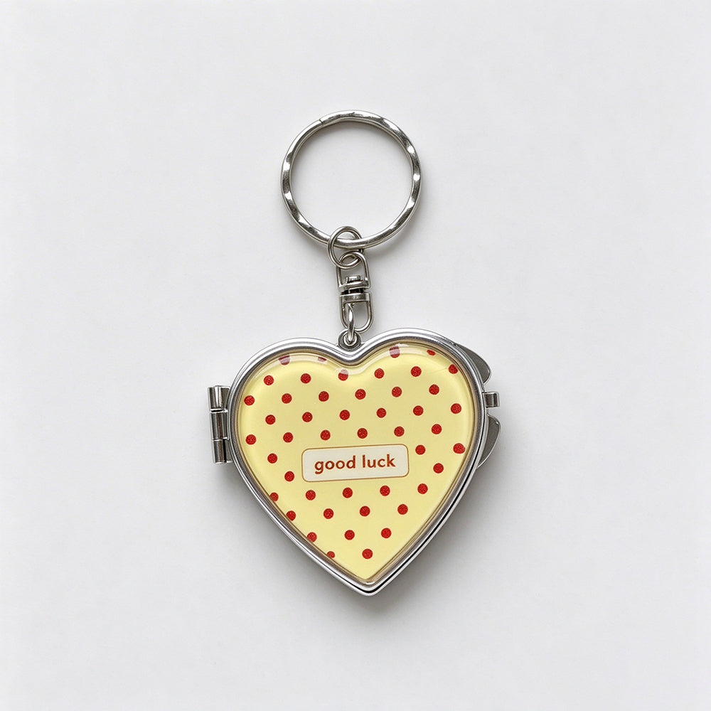 Heart Polka Dot Keychain - DippedShop Wholesale - #2435