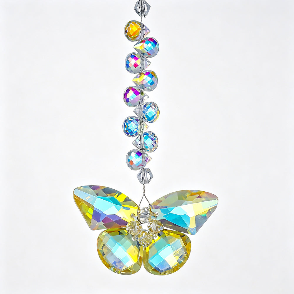 Sparkly Crystal Butterfly Bead Hanging Sunatcher 6H7HLS189