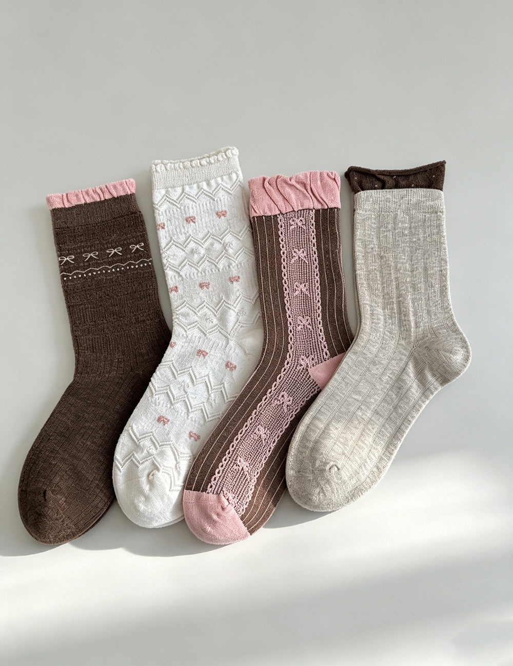 Bowknot Ruffled Slouch Socks - DippedShop Wholesale - #9971