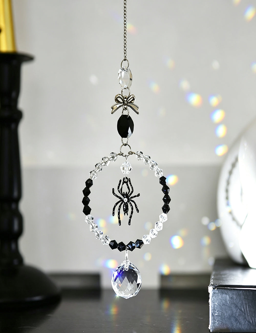 Halloween Spider Sun Catcher Wind Chime 6H7HLS202