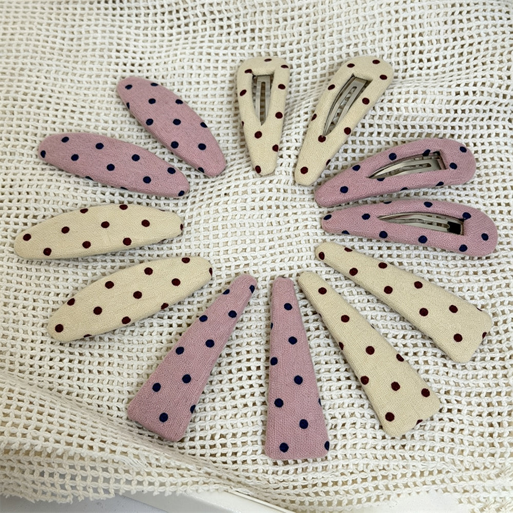 Cute Polka Dot Non Crease Snap Hair Clip 6W6HCP1625