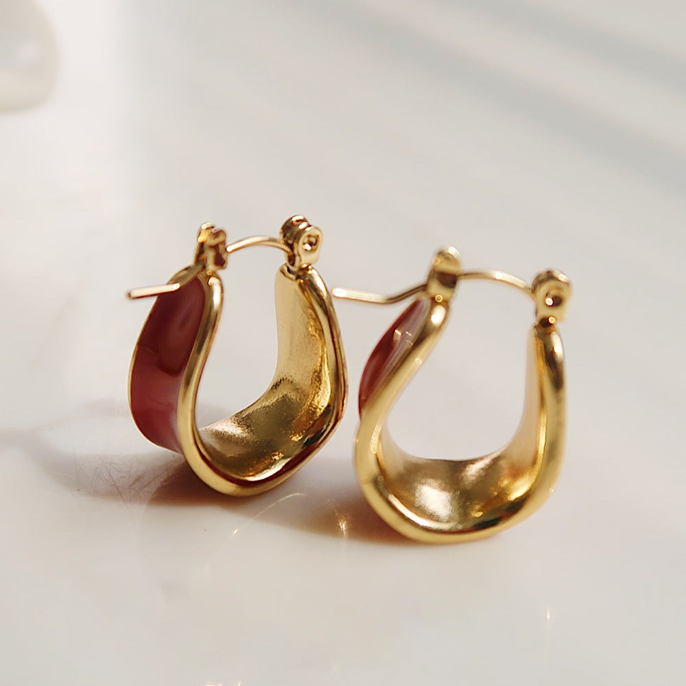 Irregular Hoop Earrings - DippedShop Wholesale - #2083