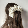 Vintage Polka Dot Satin Hair Scrunchies MK2BW6W6HSR43