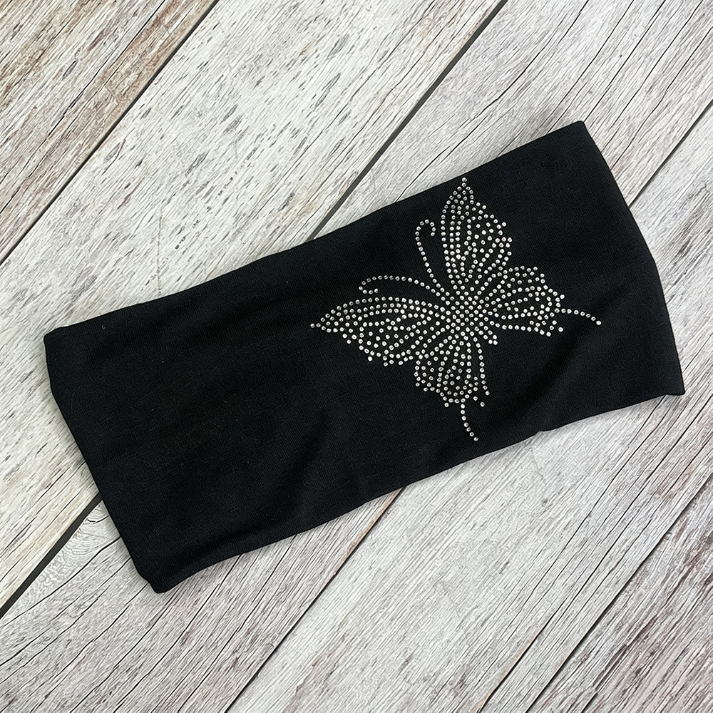 Stylish Floral Rhinestones Elastic Wide Headband 6W6HBD410