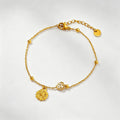 Trendy Cubic Zirconia Double-Layer Chain Bracelet 6W6JBR512
