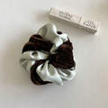 Velvet Satin Color Block Scrunchies Hair Scrunchie MK2BLW6W6HSR20