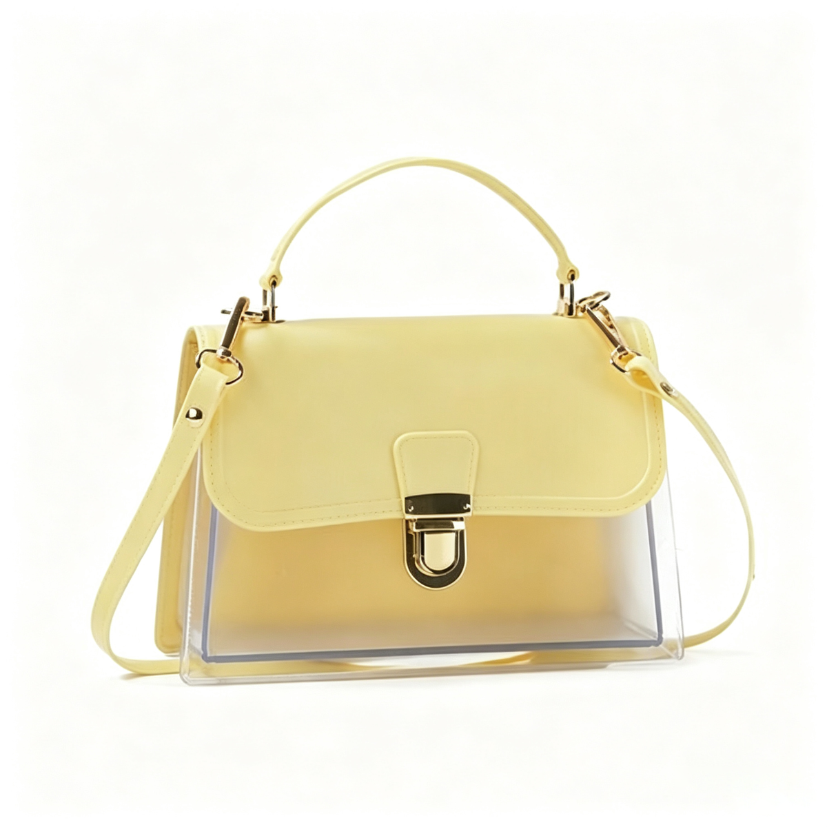 Stylish Clear Jelly Square Handbag Crossbody Bag 6W10BBG2113