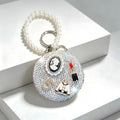 Rhinestone Lip Mirror Keychain - DippedShop Wholesale - #5155