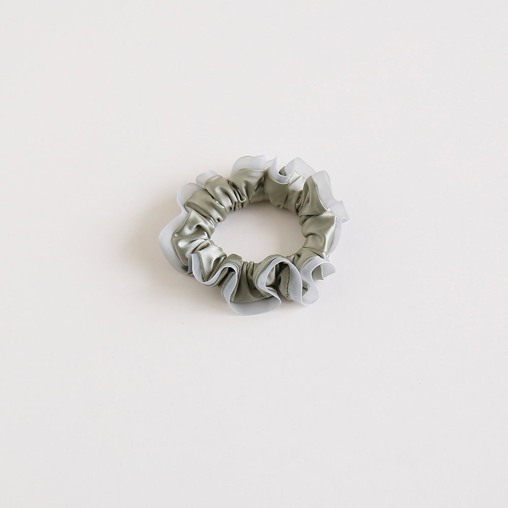 Minimalist Solid Color Mesh Ruffled Scrunchies 6W6HSR483