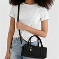 Minimalist Square Plaid Nylon Shoulder Bag 6W10BBG2131