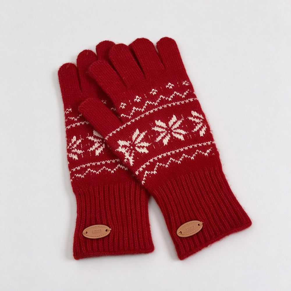 Fair Isle Touchscreen Knit Gloves - DippedShop Wholesale - #1523