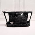 Minimalist Solid Color Quilt Shell Cosmetic Bag 6C5CO271