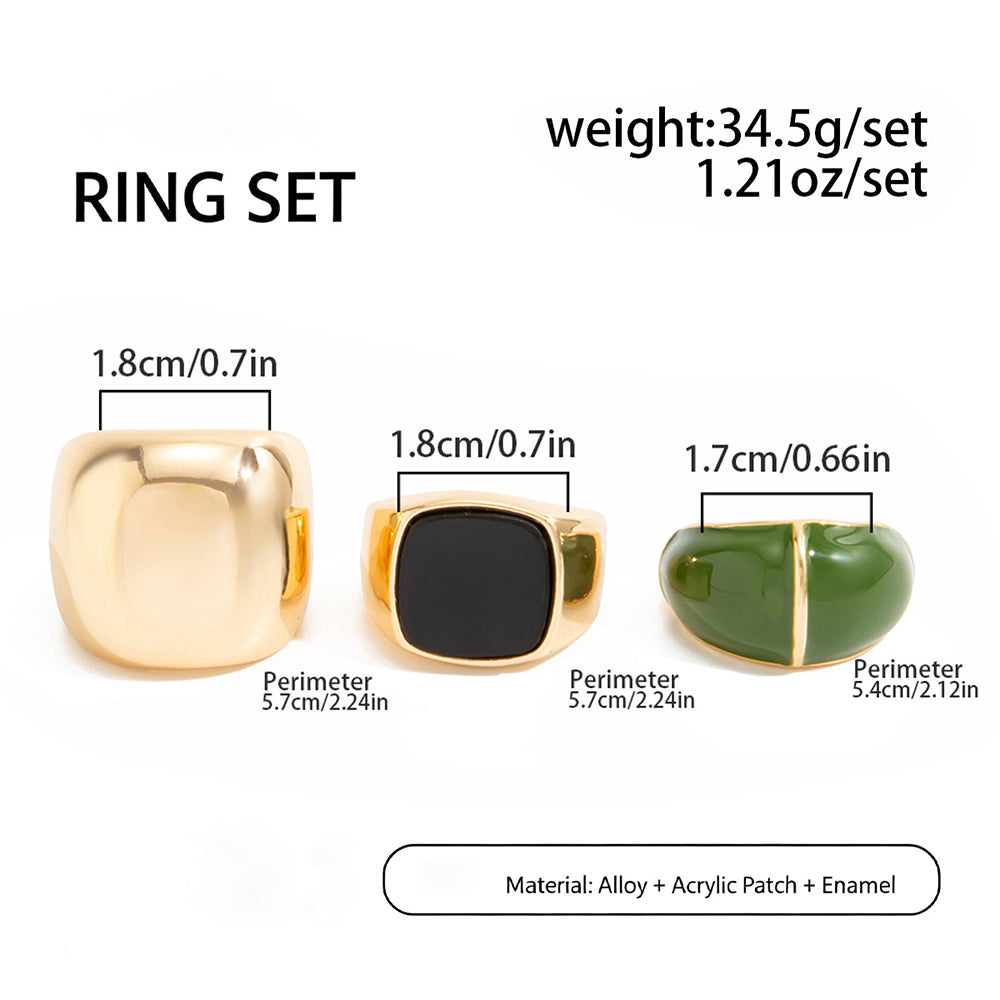 Enamel Statement Ring - DippedShop Wholesale - #1299