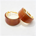 Simple Solid Color Resin Hoop Earrings 6W6JER555