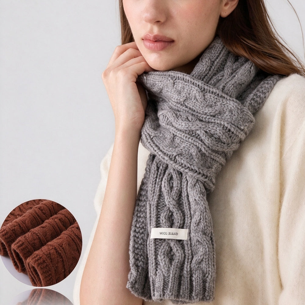 Warm Solid Color Cable Knit - DippedShop Wholesale - #5043