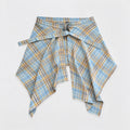 Fashion Plaid Half Skirt Tie Waist Hip Scarf 6W1SL43