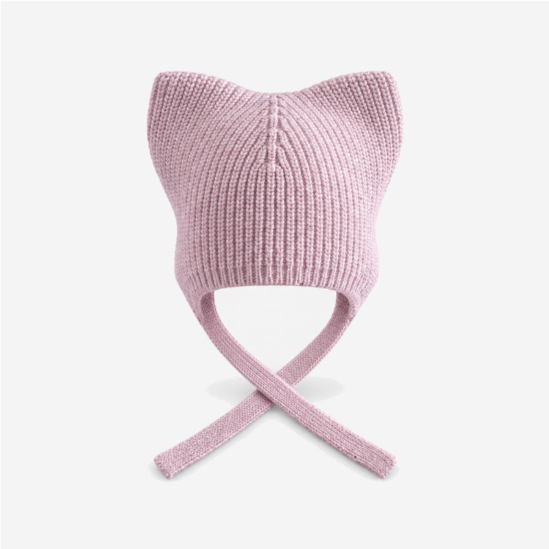 Simple Solid Color Cat Ears Earflap Knit Beanie 6W6HAT635