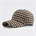 Plaid Curved Brim Baseball Cap - DippedShop Wholesale - #1107