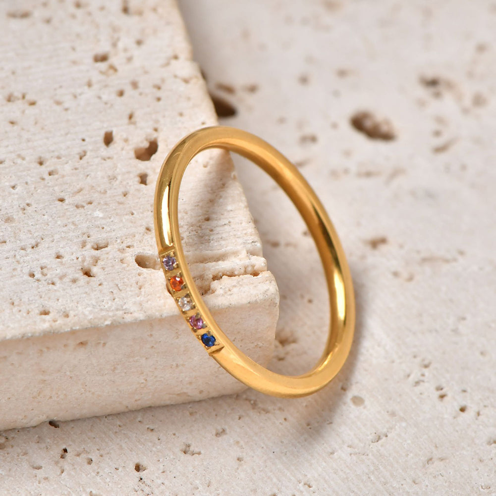 Cubic Zircon Finger Ring - DippedShop Wholesale - #4467