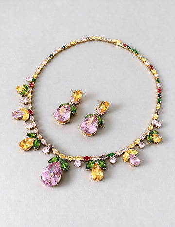 Stylish Rhinestones Tassel Choker Necklace 6W6JNC978