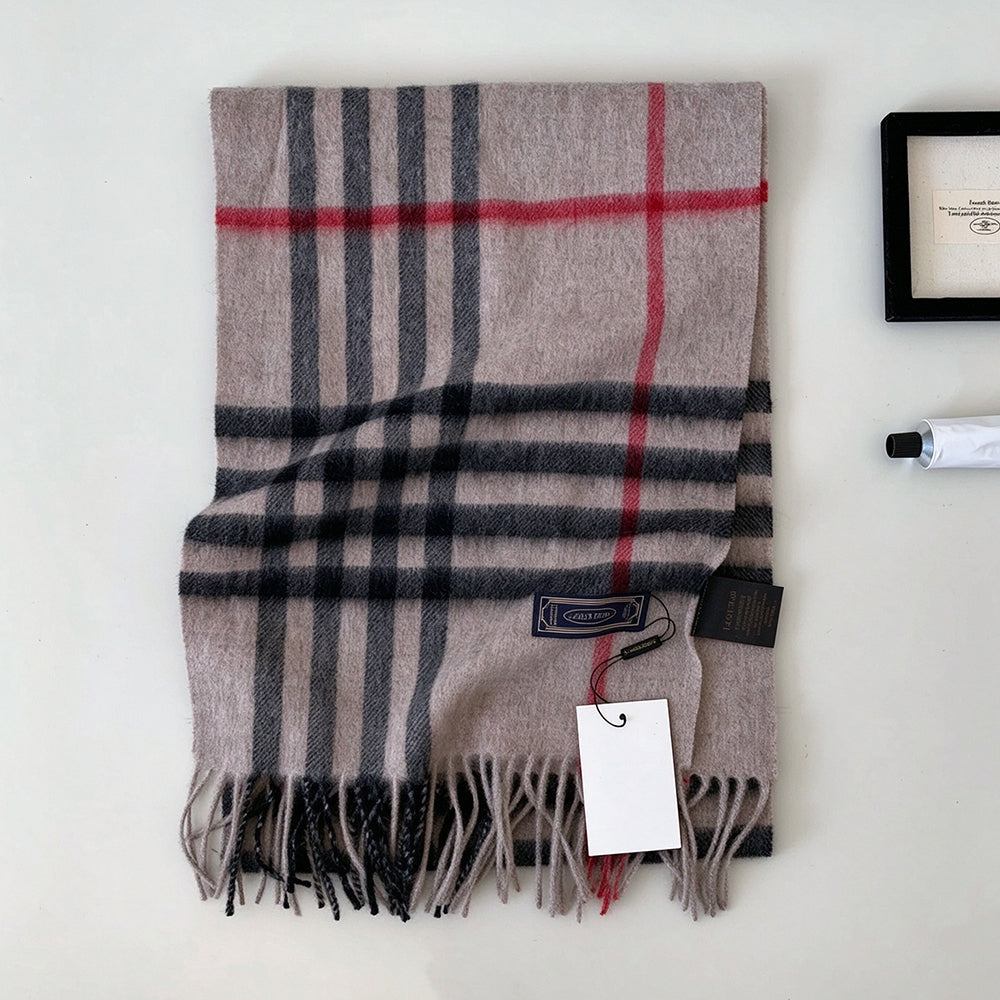Vintage Plaid Fringe Scarf - DippedShop Wholesale - #1651