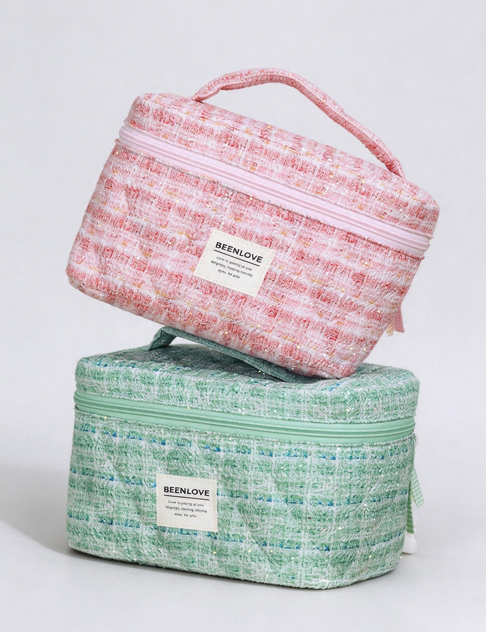 Tweed Makeup Bag - DippedShop Wholesale - #6035