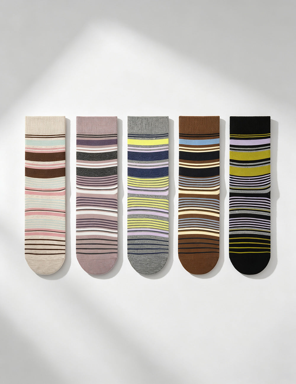Striped Slouch Crew Socks - DippedShop Wholesale - #9939