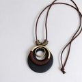 Wooden Hat Pendant Necklace - DippedShop Wholesale - #1219