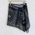 Retro Floral Print Asymmetrical Tie Waist Hip Scarf 6W1SL44