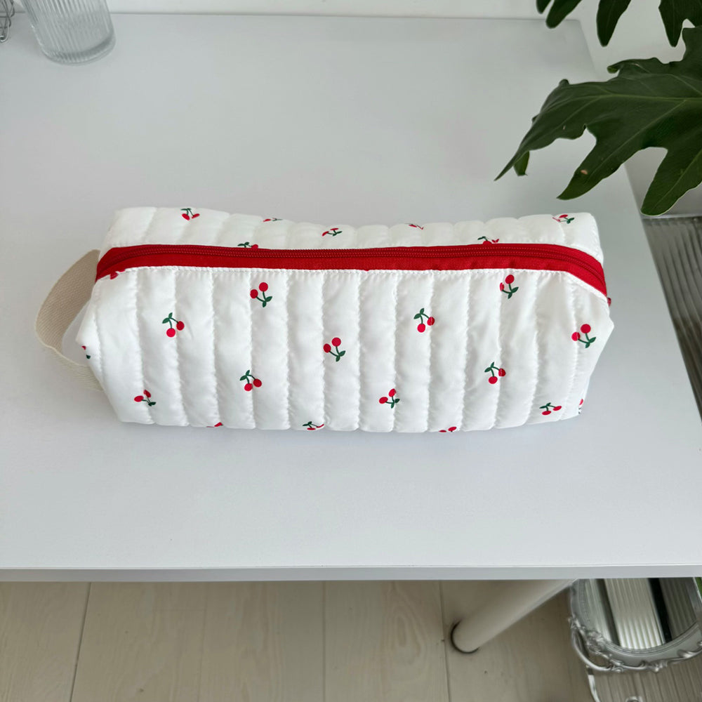 Strawberry Quilted Cosmetic Bag - DippedShop Wholesale - #0915
