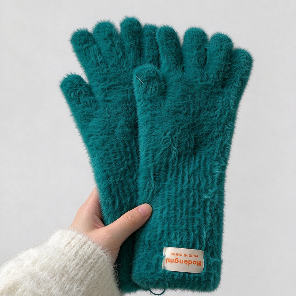 Fuzzy Plush Touchscreen Gloves - DippedShop Wholesale - #4051