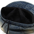 Trendy Washed Ripped Rolled Brim Denim Beret 6W6HAT584
