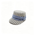 Striped Bow Foldable Wide Brim Hat 6W6HAT791