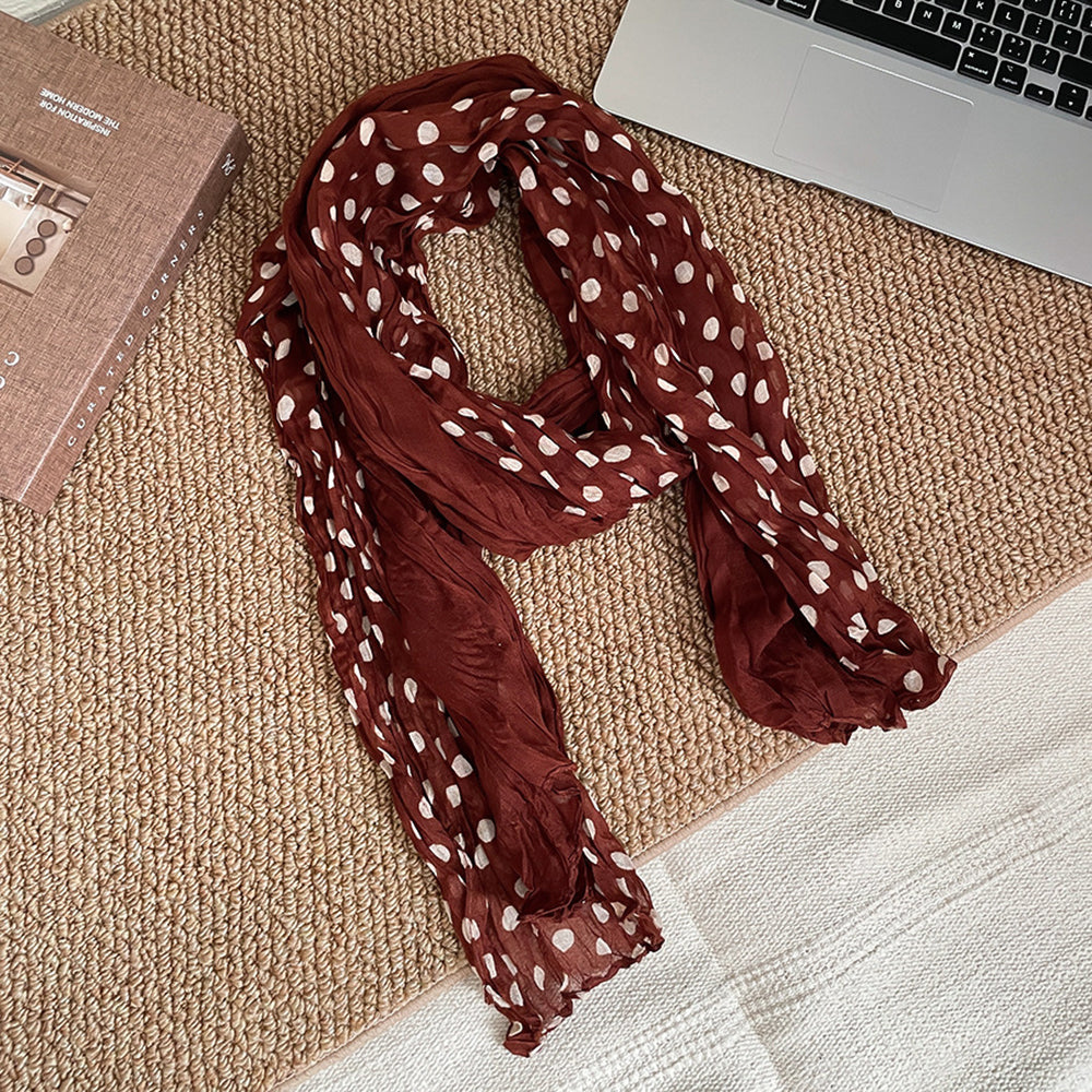 Fashion Color Block Polka Dots Long Scarf 6W6NSC229