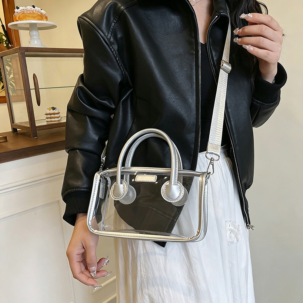 Casual Transparent Color Block Crossbody Bag 6W10BBG2128