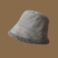 Trendy Reversible Faux Fur Suede Bucket Hat 6W6HAT537