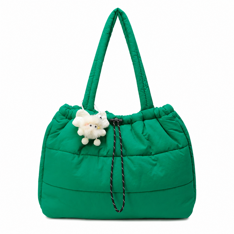 Trendy Solid Color Lightweight Puffer Shouder Bag 6W10BBG1810