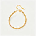 Simple Gold Four-Lear Clover Pendant Bracelet 6W6JBR515