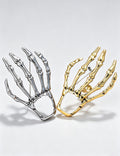 Vintage Halloween Skeleton Hand Bone Brooch Pin 6W6JPB66