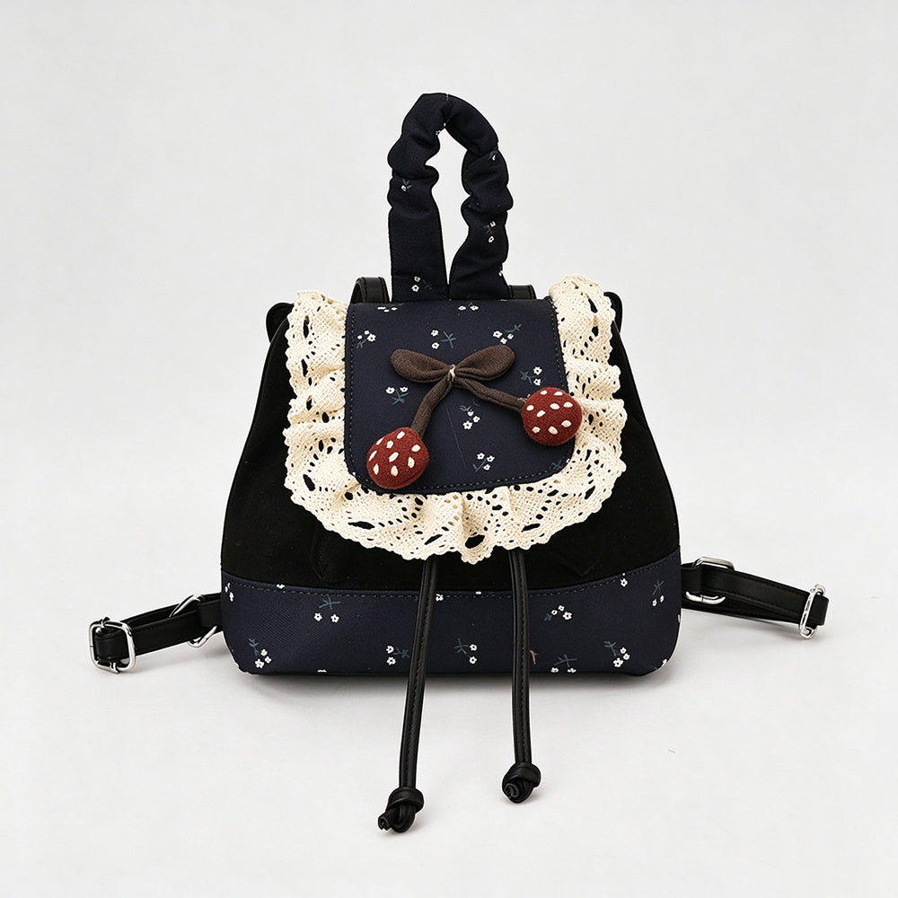 Cute Cartoon Bow Knot Lace Trim Mini Backpack 6W10BBG2510