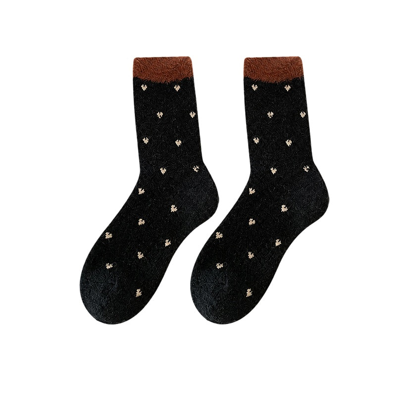 Fleece-Trim Crew Socks - DippedShop Wholesale - #7331